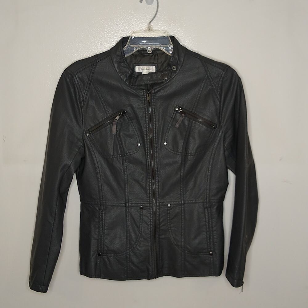 Dress Barn women's medium gray Moto jacket.